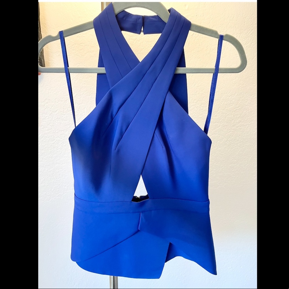 BCBGMaxAzria Royal Blue Remmie Night Out Top